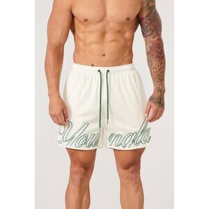 Size XL - YoungLA 155 Championship Mens Shorts Green Mesh Gym Workout *RARE*
